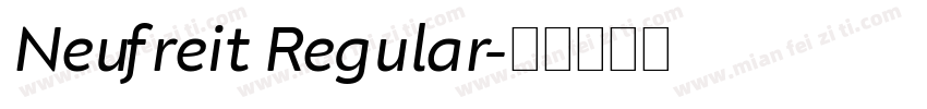 Neufreit Regular字体转换